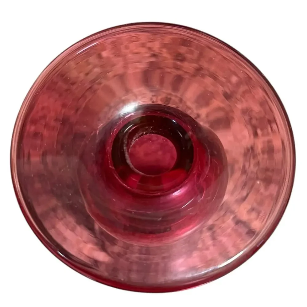 Vintage John Fitzpatrick Hand Blown Studio Art Glass Vase Pink Mauve Signed 1989